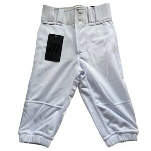 😀 🆕️ Marucci Children Baseball Softball‎ Pants White Tapered Fit New With Tags